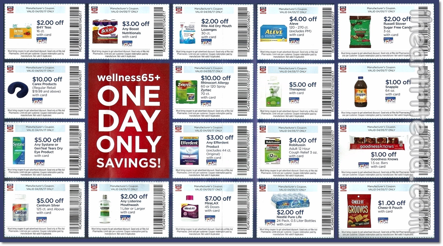 i heart rite aid april wellness+ wednesday coupons, valid 04/05/17 only