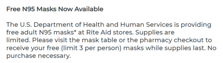 i ♥ rite aid: free N95 masks